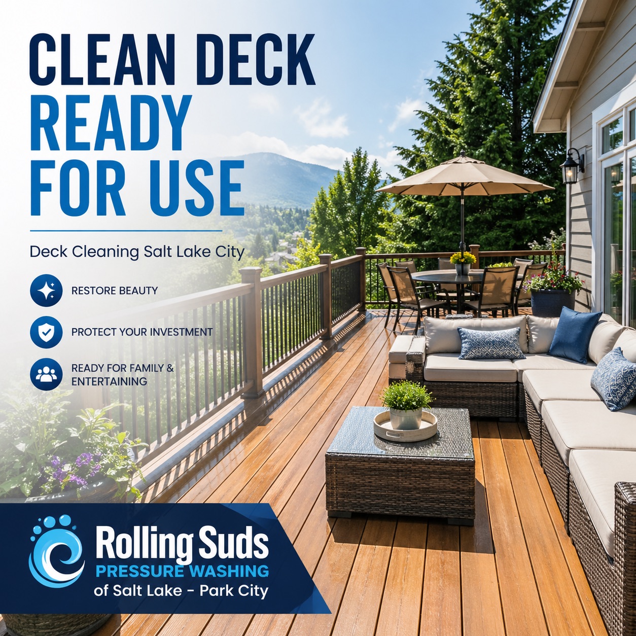 Deck Cleaning Salt Lake City exterior washing