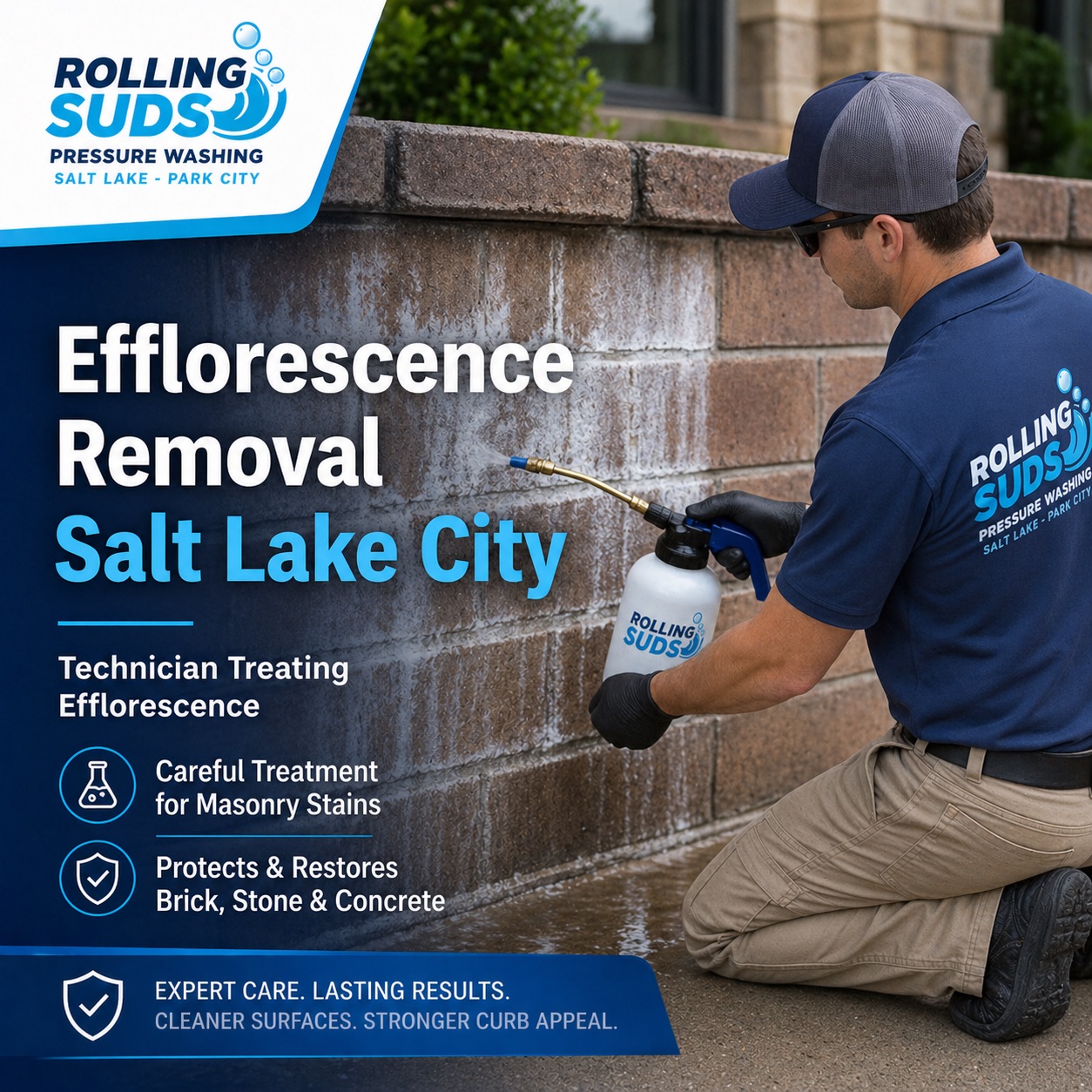 Efflorescence Removal Salt Lake City masonry cleaning