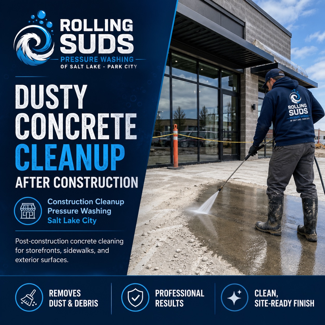 Construction Cleanup Pressure Washing Salt Lake City exterior cleaning