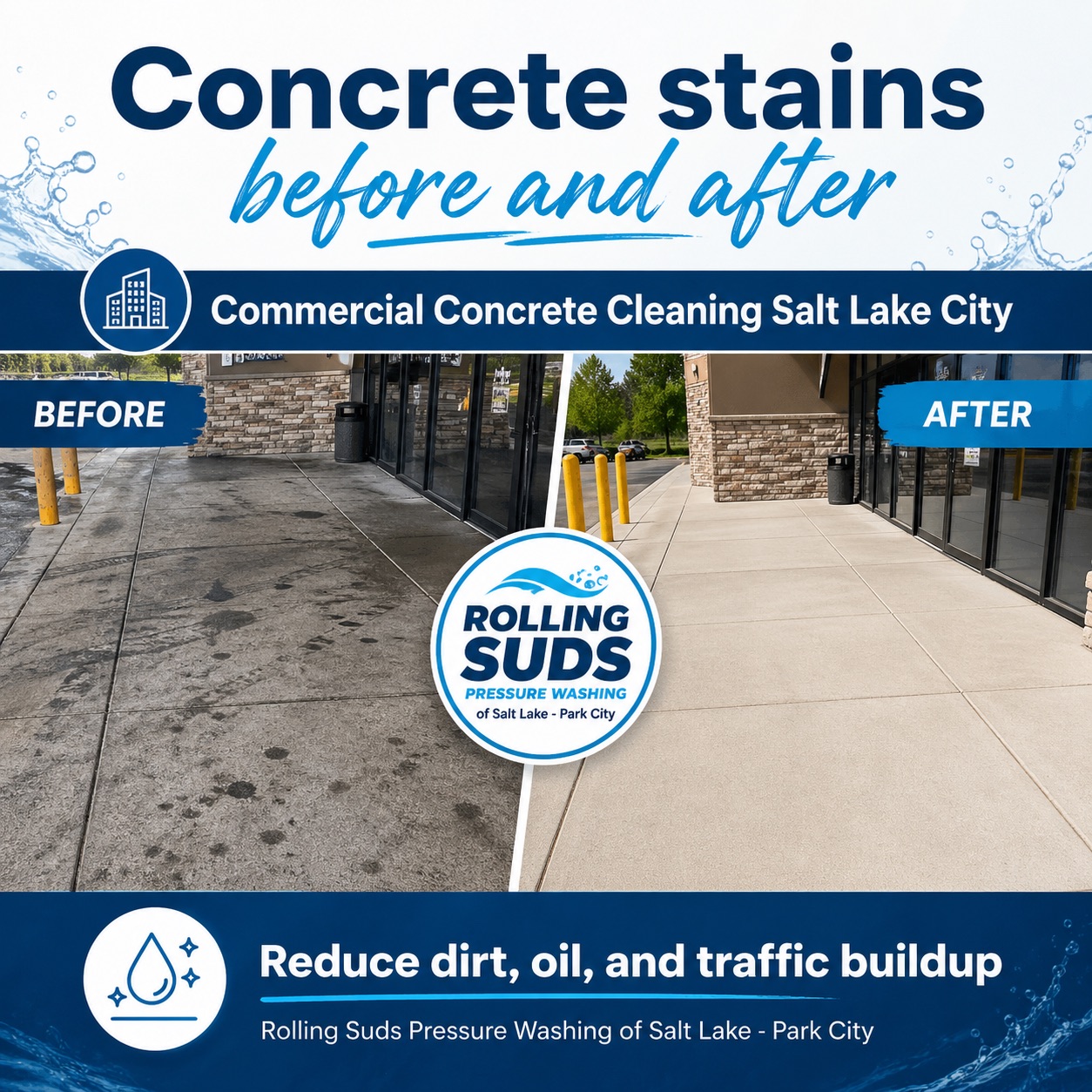 Commercial Concrete Cleaning Salt Lake City pressure washing