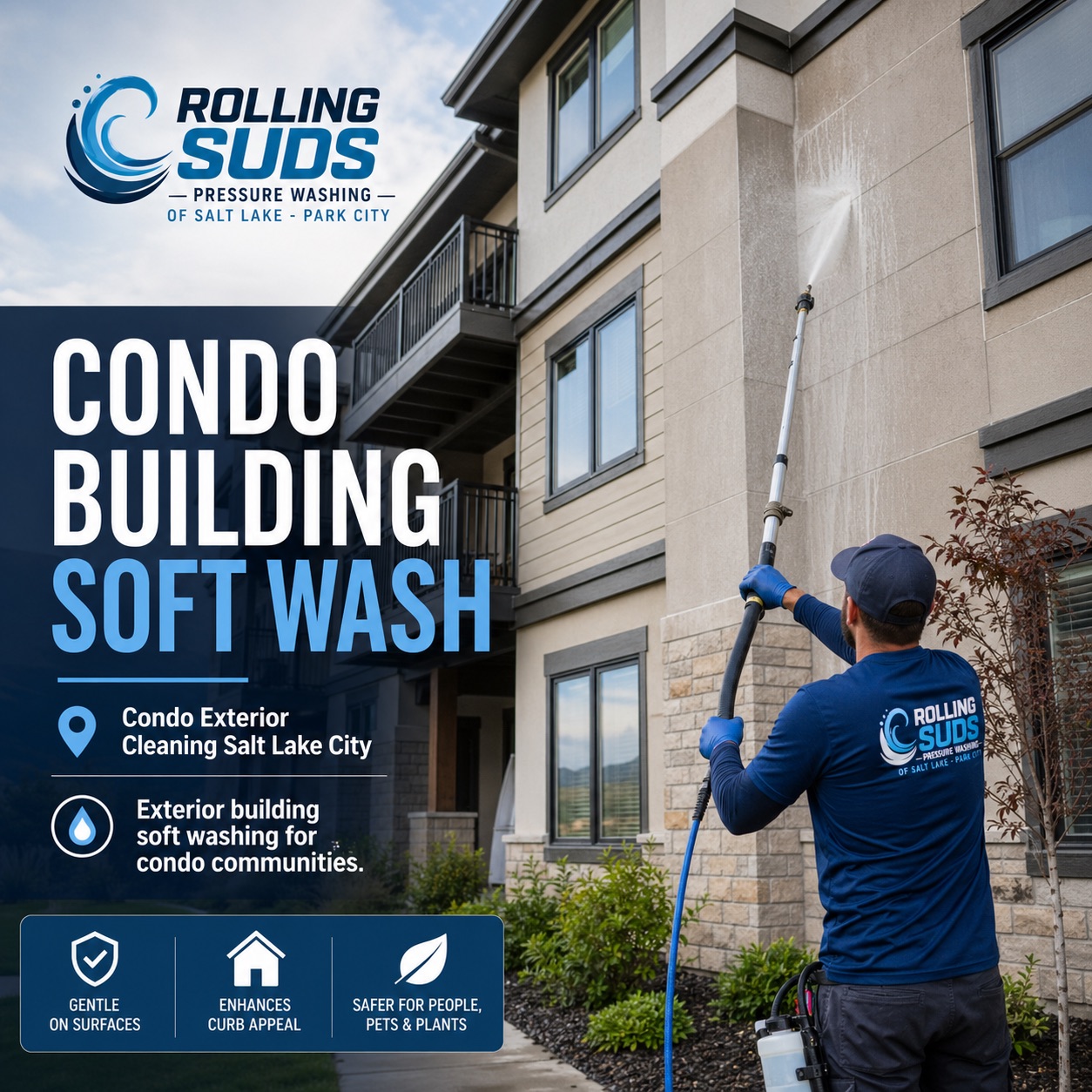 Condo Exterior Cleaning Salt Lake City pressure washing