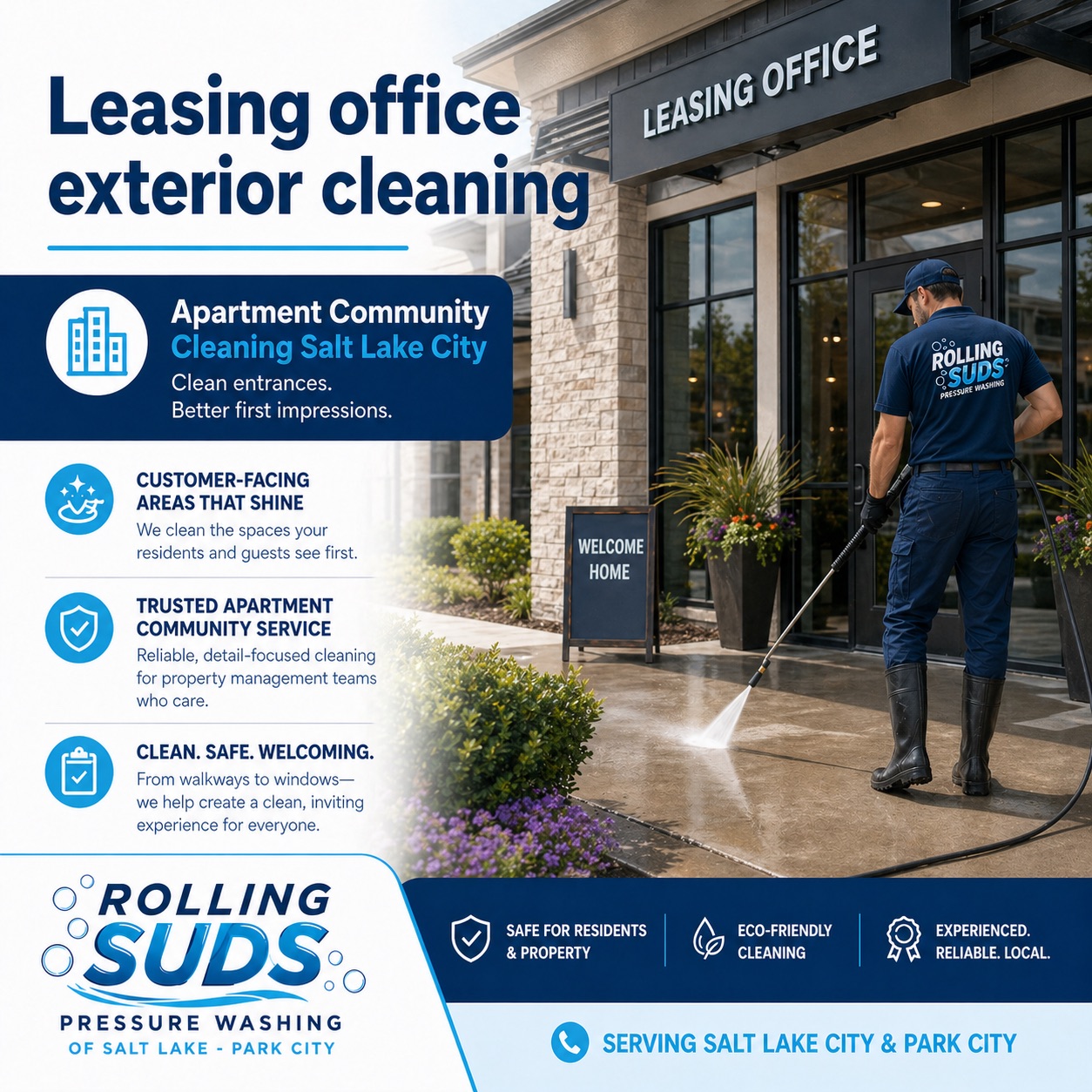 Apartment Community Cleaning Salt Lake City exterior pressure washing
