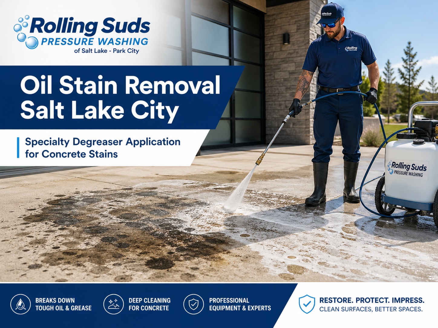 Pressure washing Park City driveway patio walkway HOA resort and mountain property cleaning