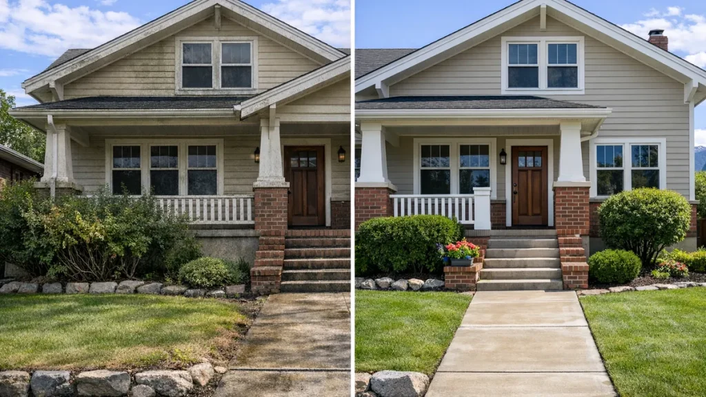 house cleaning before and after