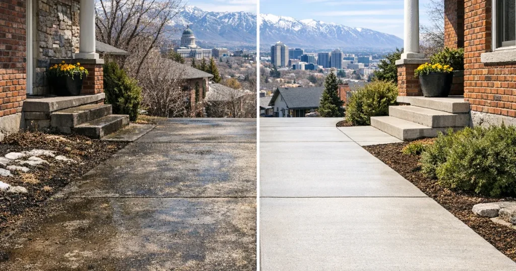 home power cleaning sidewalk