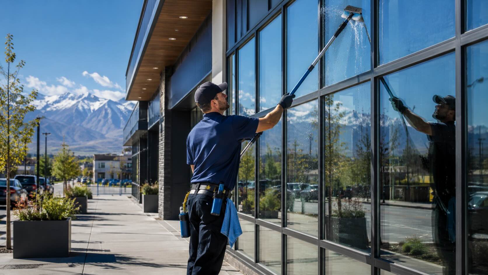 commercial window cleaning Salt Lake City for storefronts restaurants offices and property managers