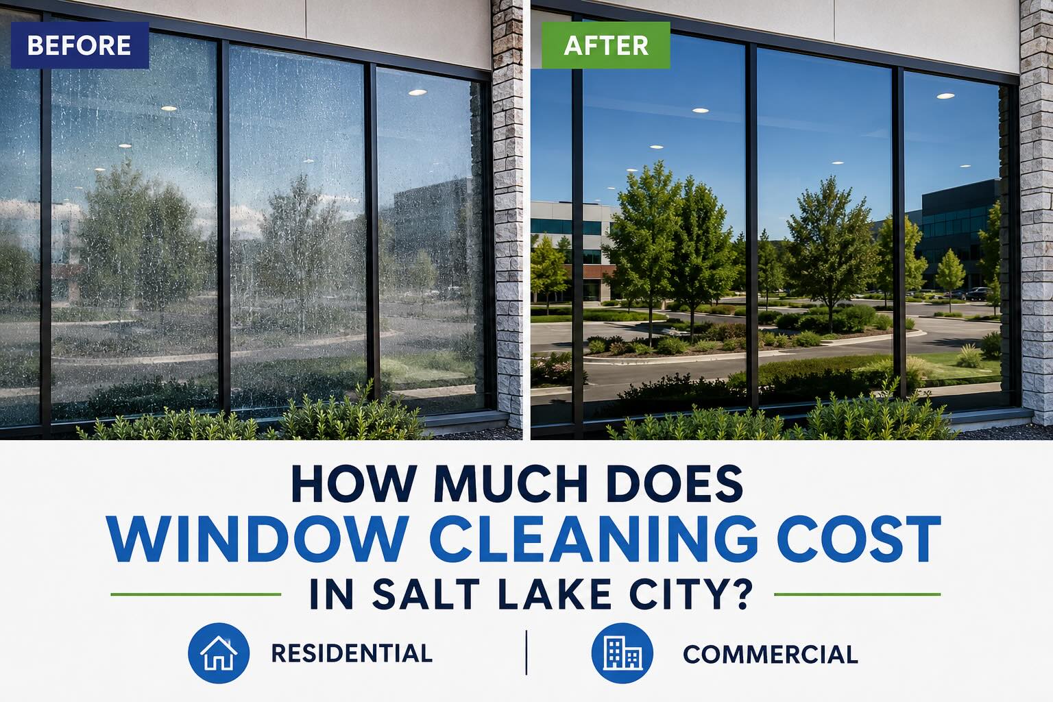 how much does window cleaning cost in Salt Lake City for residential and commercial properties