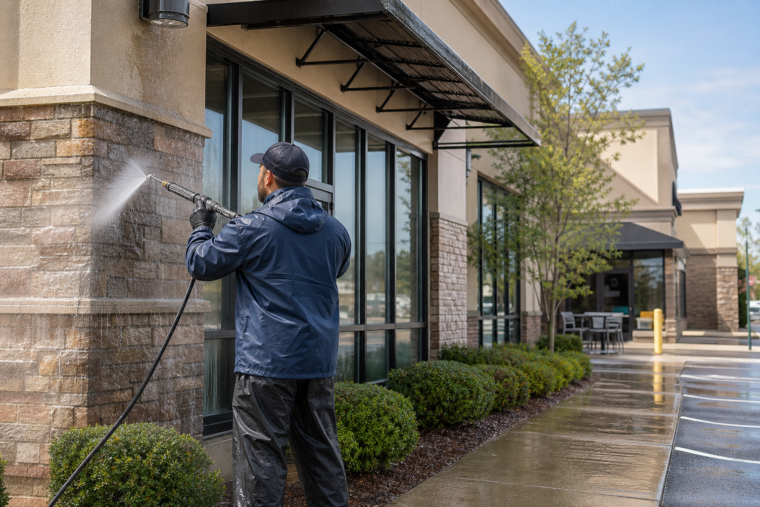 Commercial Exterior Maintenance Page Cluster Setup exterior cleaning image 2
