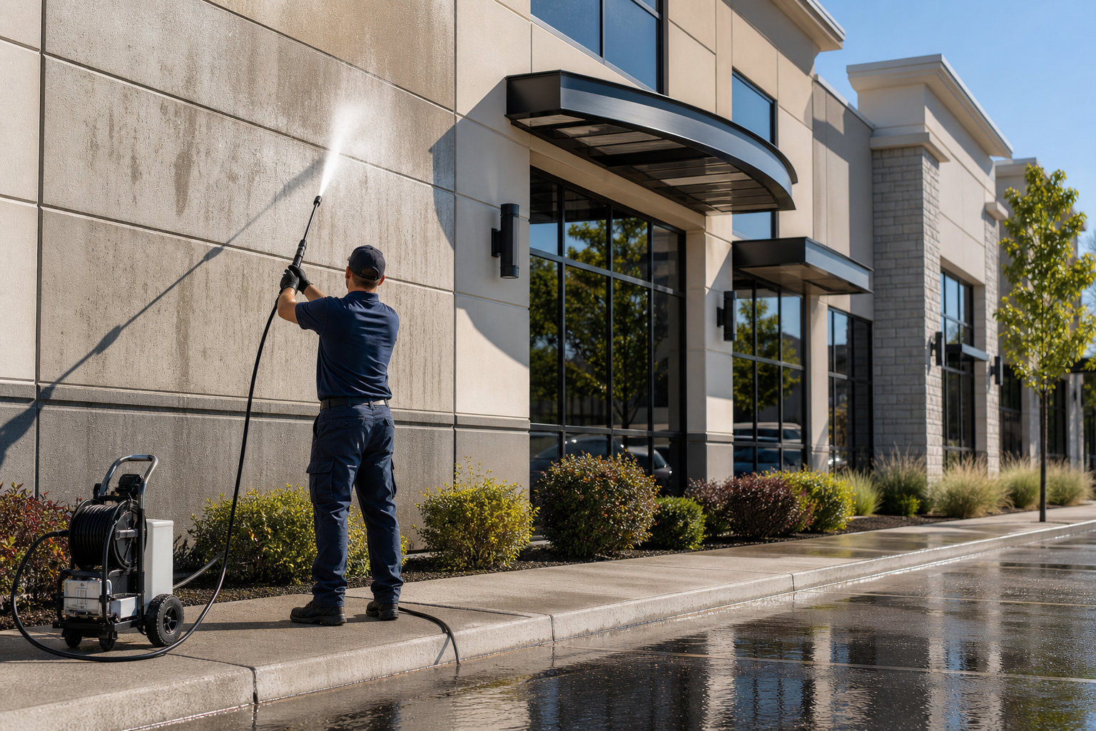 Commercial Exterior Maintenance Page Cluster Setup exterior cleaning image 3