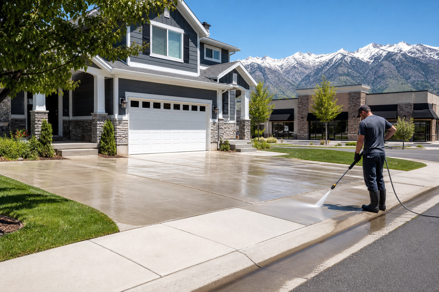 Professional pressure washing in Holladay UT for homes and businesses