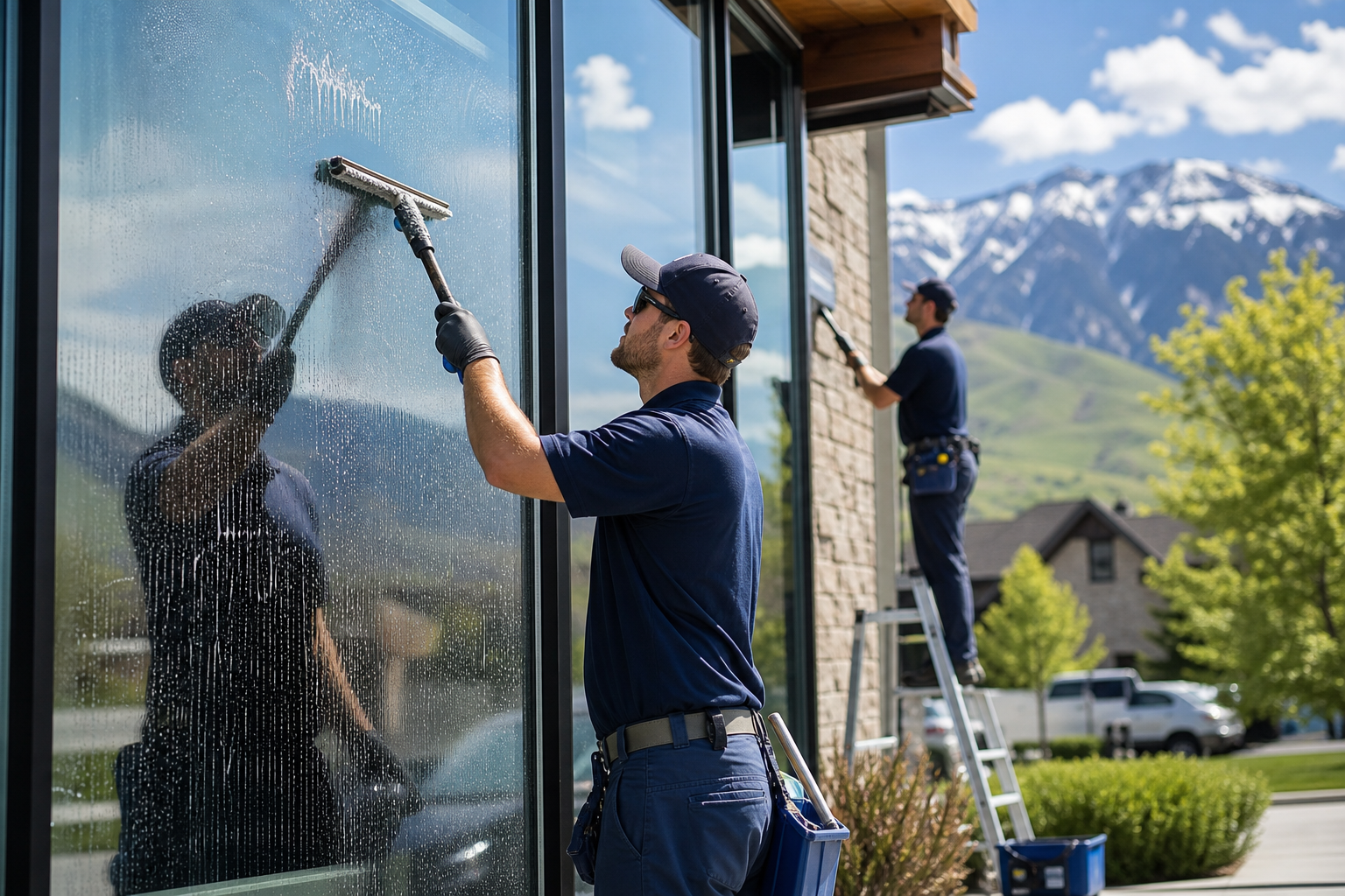 Professional window cleaners providing Provo window washing for homes and businesses in Utah County.