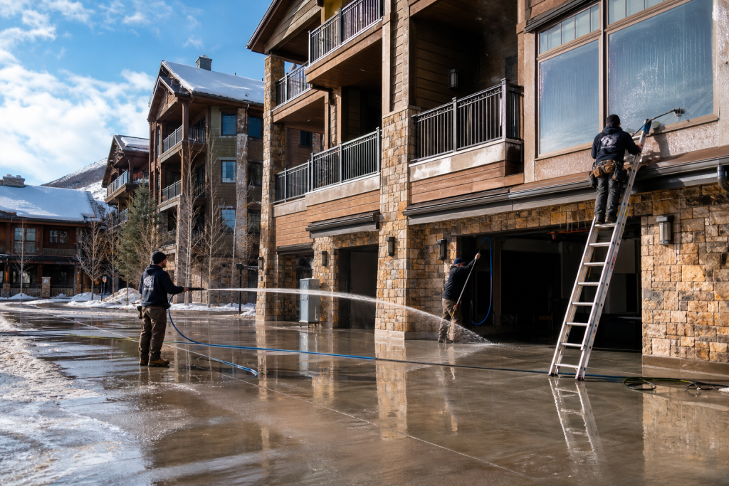 professional exterior cleaning in Park City Utah by Rolling Suds