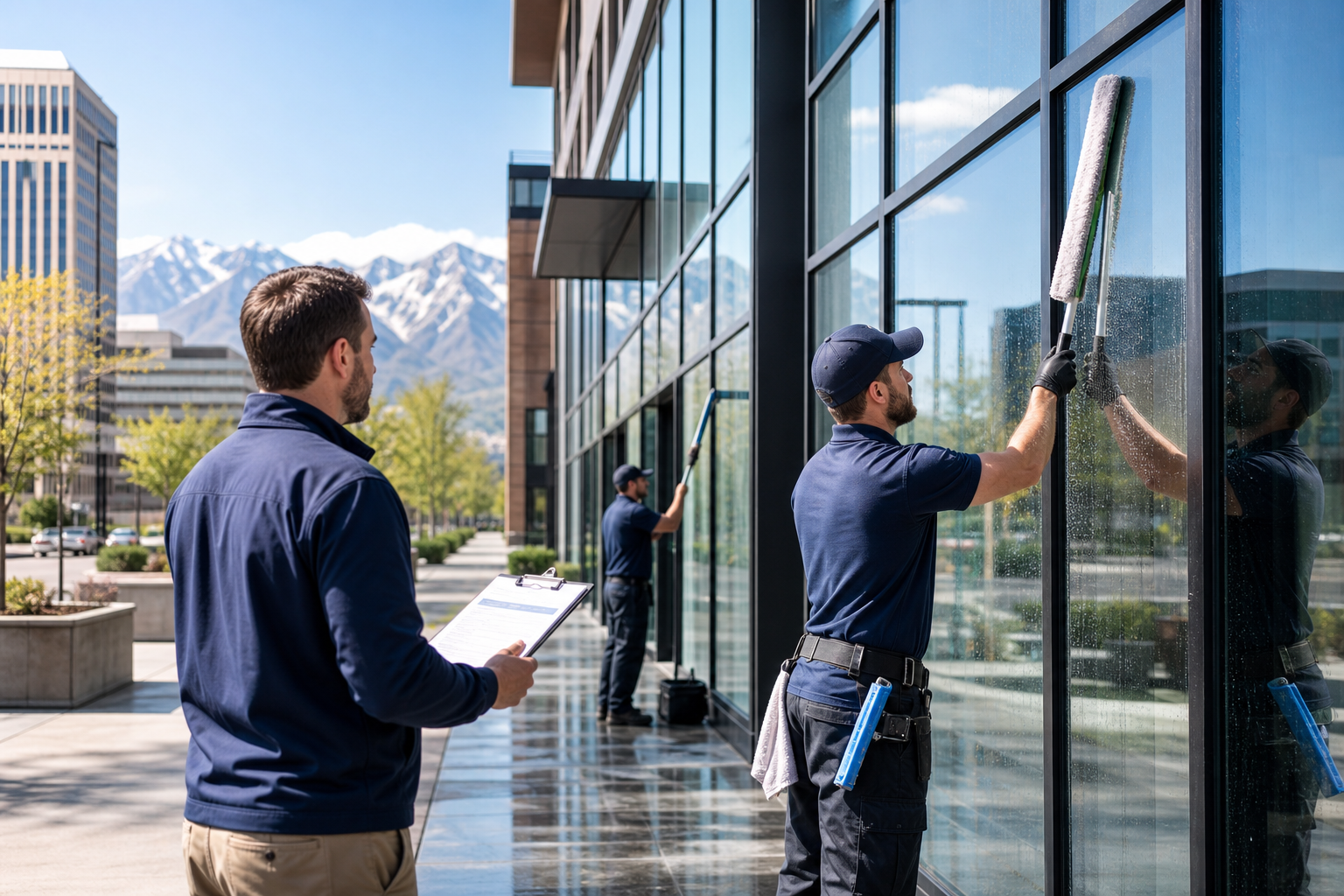 Commercial window cleaning quote for property managers, storefronts, and businesses in Salt Lake City.