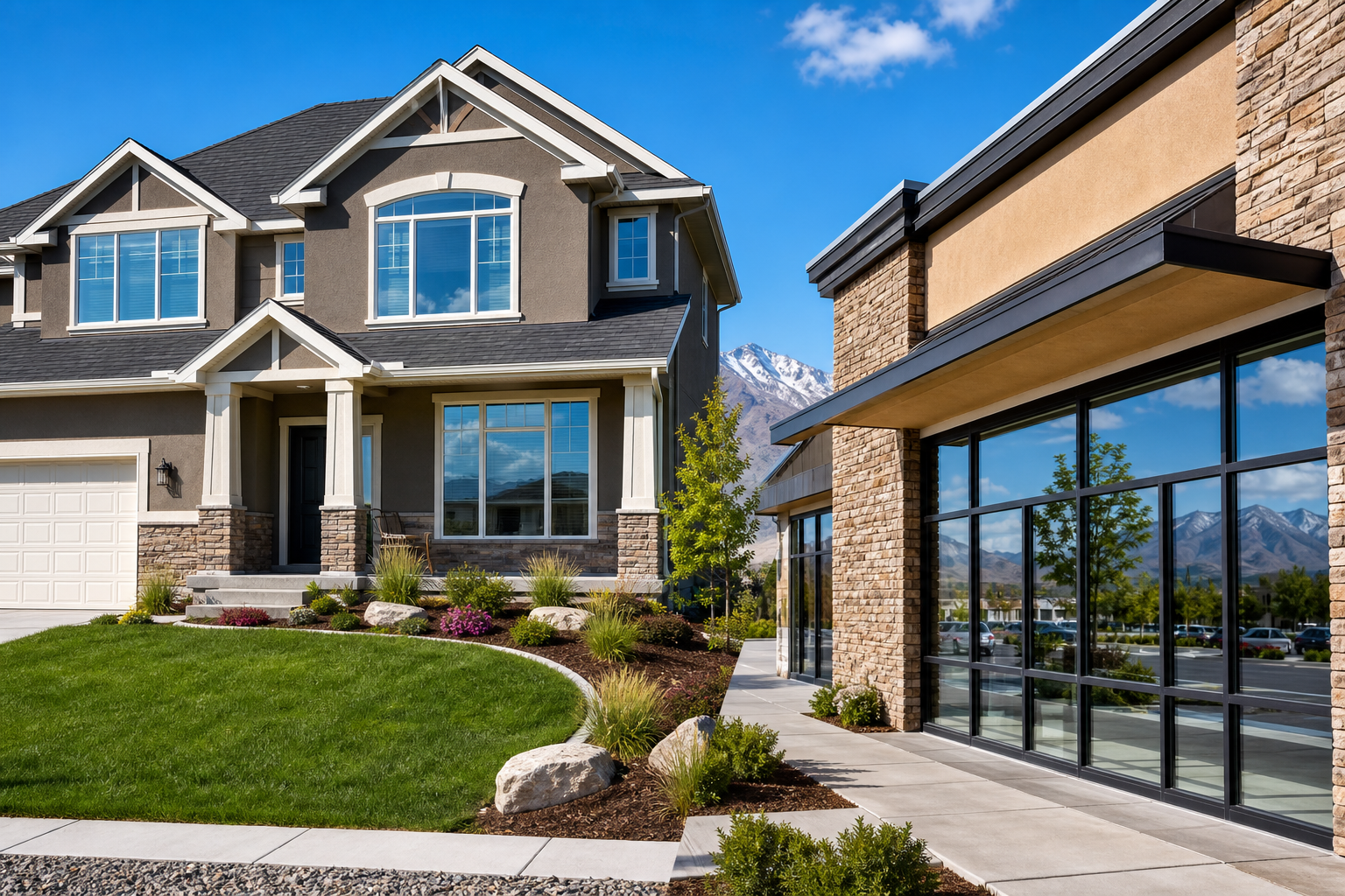 West Jordan window cleaning for homes and businesses with sparkling residential and storefront glass