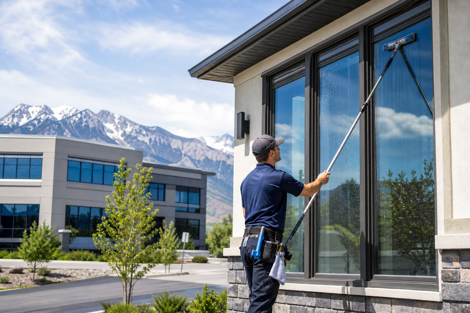 Professional window washing in Salt Lake City UT for homes and businesses